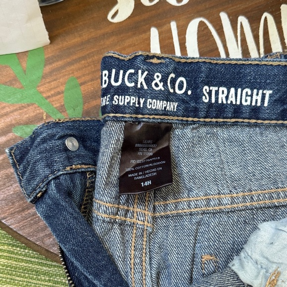 Sears Roebuck & Co Kids Blue Denim Jeans - Picture 2 of 3